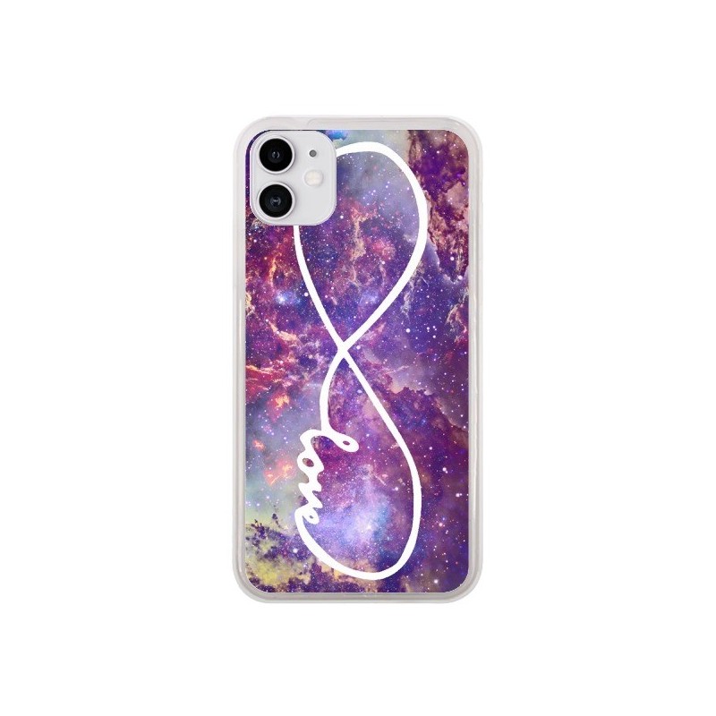 Coque iPhone 11 Love Forever Infini Galaxy - Eleaxart