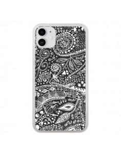 Coque iPhone 11 Azteque Noir et Blanc - Eleaxart