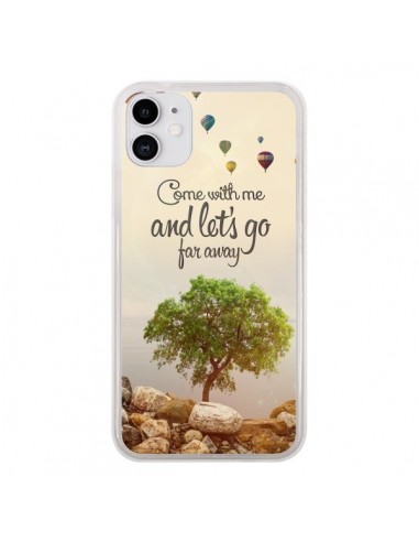 Coque iPhone 11 Let's Go Far Away Ballons - Eleaxart