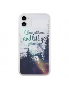 Coque iPhone 11 Let's Go Far Away Snow Neige - Eleaxart