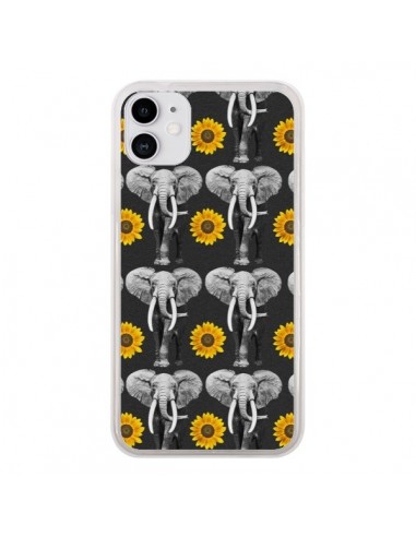 Coque iPhone 11 Elephant Tournesol - Eleaxart