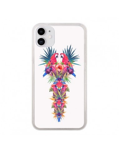 Coque iPhone 11 Parrot Kingdom Royaume Perroquet - Eleaxart