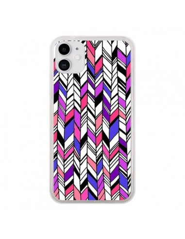 Coque iPhone 11 Graphic Azteque Rose Violet -  Léa Clément