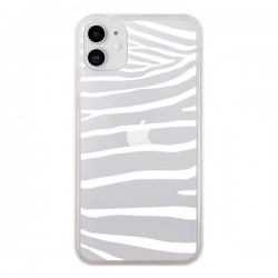 Coque iPhone 11 Zebre Zebra Blanc Transparente - Project M
