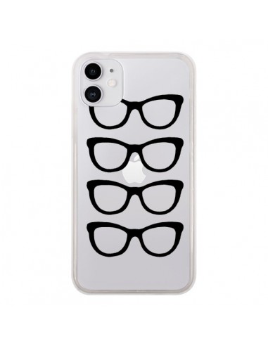 Coque iPhone 11 Sunglasses Lunettes Soleil Noir Transparente - Project M