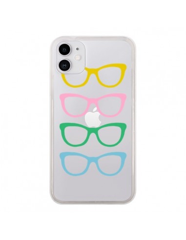 Coque iPhone 11 Sunglasses Lunettes Soleil Couleur Transparente - Project M