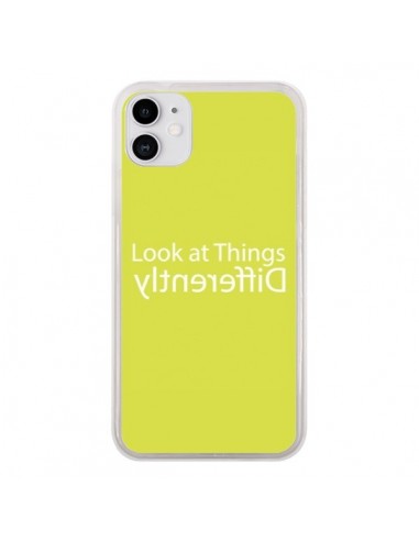 Coque iPhone 11 Look at Different Things Yellow - Shop Gasoline