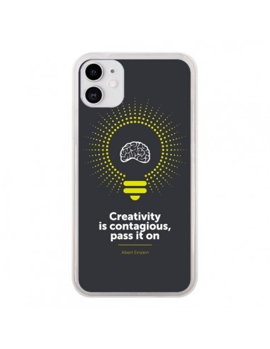 Coque iPhone 11 Creativity is contagious, Einstein - Shop Gasoline