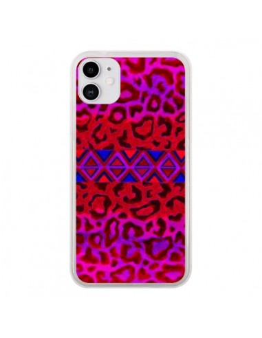 Coque iPhone 11 Tribal Leopard Rouge - Ebi Emporium