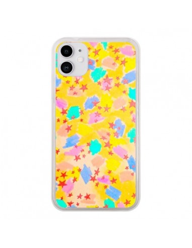 Coque iPhone 11 Stars Etoiles Jaunes - Ebi Emporium