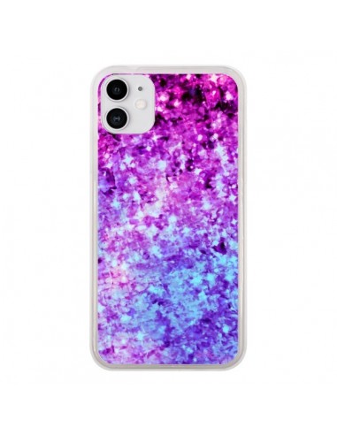 Coque iPhone 11 Radiant Orchid Galaxy Paillettes - Ebi Emporium