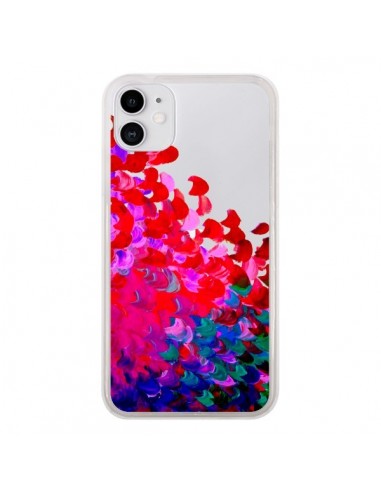 Coque iPhone 11 Creation in Color Pink Rose Transparente - Ebi Emporium