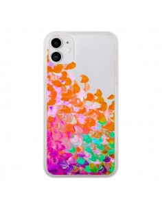Coque iPhone 11 Creation in Color Orange Transparente -...