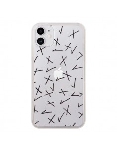 Coque iPhone 11 Cross Croix Check Transparente - Ebi...