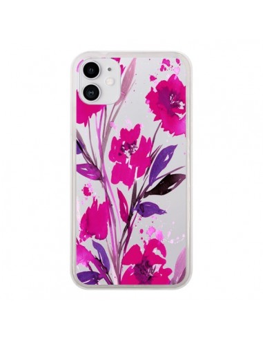 Coque iPhone 11 Roses Fleur Flower Transparente - Ebi Emporium