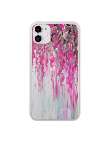 Coque iPhone 11 Tempête Rose Transparente - Ebi Emporium