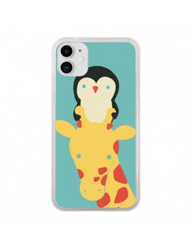 Coque iPhone 11 Girafe Pingouin Meilleure Vue Better View - Jay Fleck