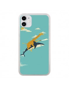 Coque iPhone 11 Girafe Epee Requin Volant - Jay Fleck
