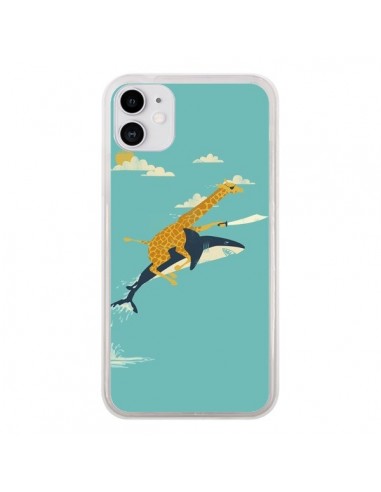 Coque iPhone 11 Girafe Epee Requin Volant - Jay Fleck