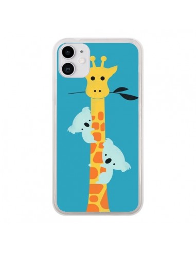 Coque iPhone 11 Koala Girafe Arbre - Jay Fleck