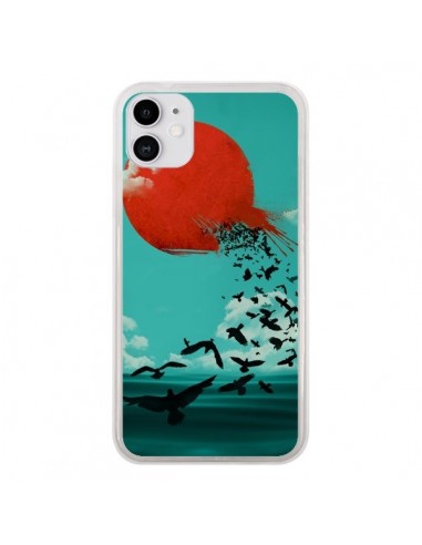 Coque iPhone 11 Soleil Oiseaux Mer - Jay Fleck