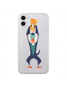 Coque iPhone 11 Futur Roi Lion King Rafiki Transparente -...