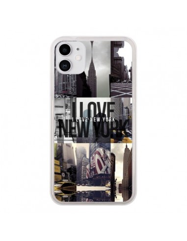 Coque iPhone 11 I love New Yorck City noir - Javier Martinez