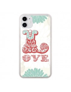 Coque iPhone 11 Love Fleurs Flourish - Javier Martinez