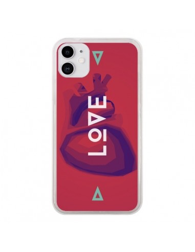 Coque iPhone 11 Love Coeur Triangle Amour - Javier Martinez