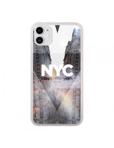Coque iPhone 11 I Love New York City Orange - Javier Martinez