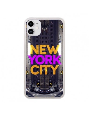 Coque iPhone 11 New York City Orange Violet - Javier Martinez