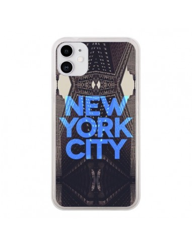 Coque iPhone 11 New York City Bleu - Javier Martinez