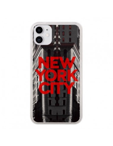 Coque iPhone 11 New York City Rouge - Javier Martinez