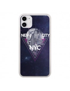 Coque iPhone 11 New York City Triangle Rose - Javier...