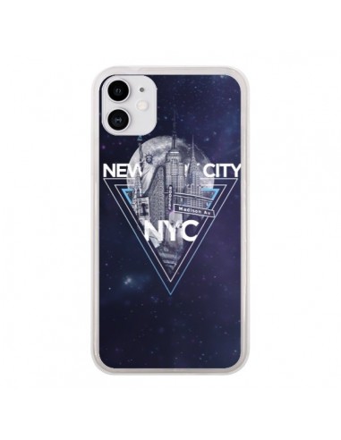 Coque iPhone 11 New York City Triangle Bleu - Javier Martinez