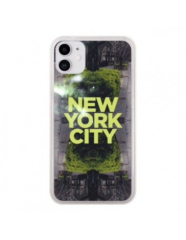 Coque iPhone 11 New York City Vert - Javier Martinez