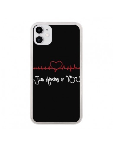 Coque iPhone 11 Just Thinking of You Coeur Love Amour - Julien Martinez