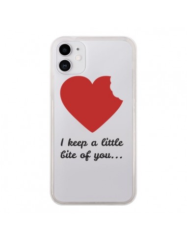 Coque iPhone 11 I keep a little bite of you Love Heart Amour Transparente - Julien Martinez