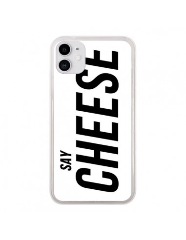 Coque iPhone 11 Say Cheese Smile Blanc - Jonathan Perez