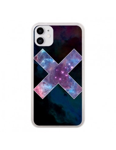 Coque iPhone 11 Nebula Cross Croix Galaxie - Jonathan Perez