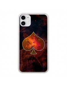 Coque iPhone 11 Nebula Spade Pique Galaxie - Jonathan Perez