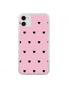 Coque iPhone 11 Coeurs Roses - Jonathan Perez
