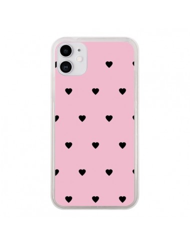 Coque iPhone 11 Coeurs Roses - Jonathan Perez