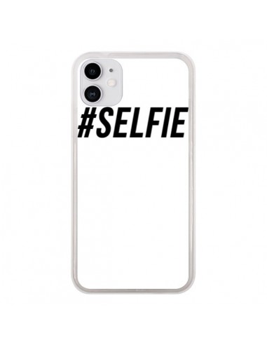 Coque iPhone 11 Hashtag Selfie Noir Vertical - Jonathan Perez