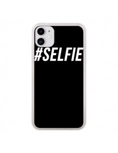 Coque iPhone 11 Hashtag Selfie Blanc Vertical - Jonathan...