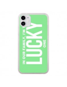 Coque iPhone 11 In our family i'm the Lucky one -...