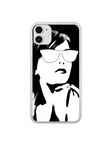 Coque iPhone 11 Fille Lunettes Blanches - Jonathan Perez