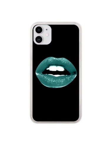 Coque iPhone 11 Lèvres Bleues - Jonathan Perez