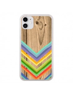 Coque iPhone 11 Tribal Azteque Bois Wood - Jonathan Perez