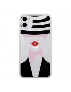 Coque iPhone 11 Femme Chapeau Hat Lady Transparente -...